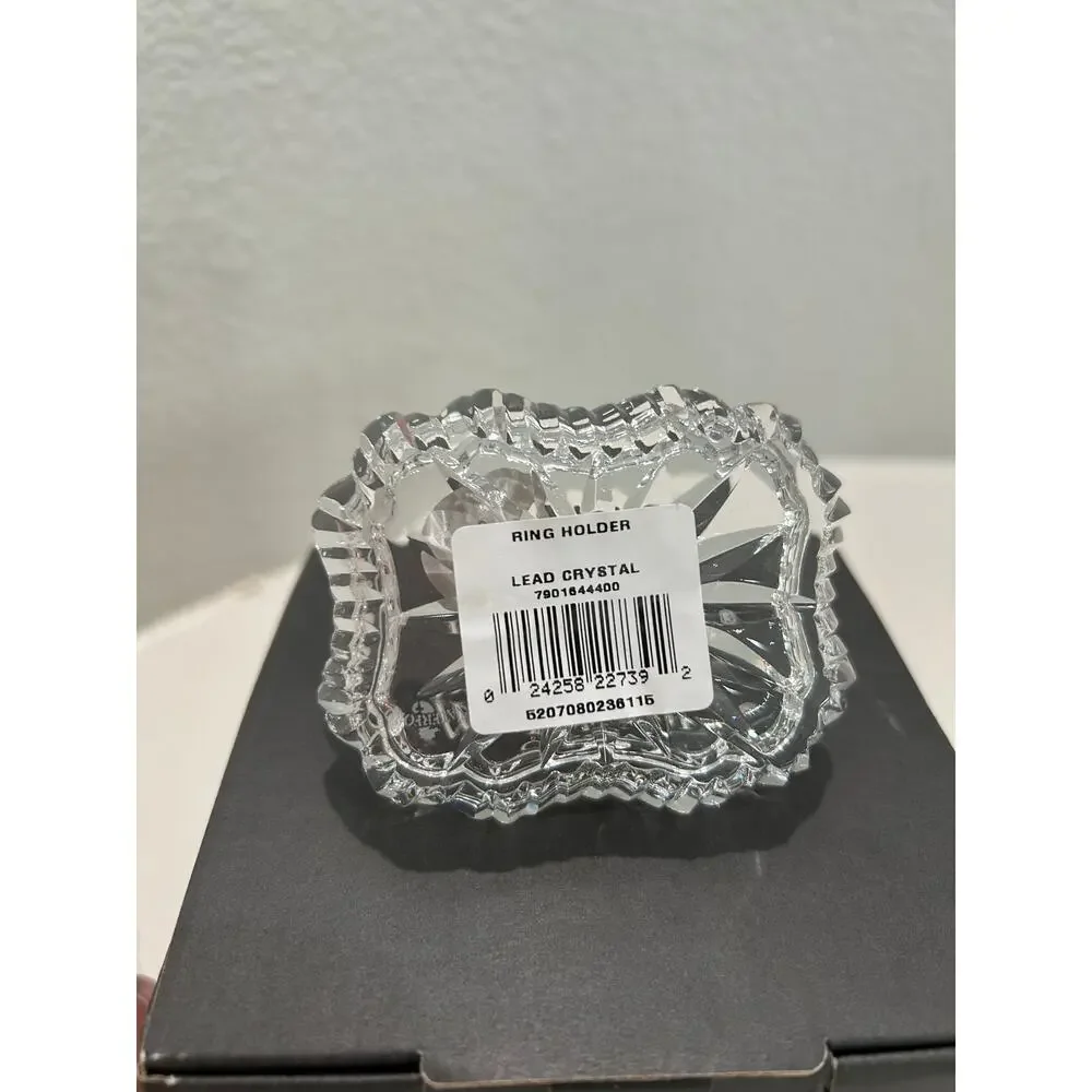 WATERFORD Crystal Ring Holder Jewelry Vanity Clear Lead Crystal NEW/OPEN BOX